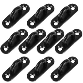 PUERHUACI Pack of 10 Stainless Steel Eye Plates, Ceiling Hooks, M6, Eye Plate with Eyelet, Stainless Steel Eyelet Plate for Awning Ceiling Attachment