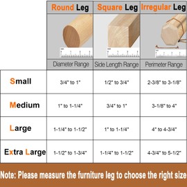 colorleaf Chair Leg Floor Protectors, Floor Protectors for Chairs and Furniture, Chair Leg Protectors for Hardwood Floors, 8 pcs Chair Leg Caps Covers with Felt Pad for Chair Legs