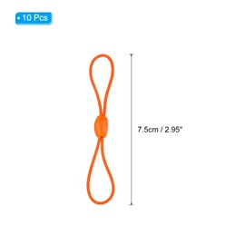 PATIKIL Zipper Pulls, 10 Pcs Replacement for Backpack Nylon Zipper Pulls Tab Zipper Tags Cord, Jackets, Purses, Handbags, Clothing, Orange