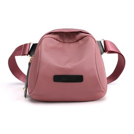 PORRASSO Women's Crossbody Bag, Stylish, Simple, Lightweight, Mini, One Shoulder Bag, Nylon, Walk, Casual, Unisex, Work, Pocket, dark pink