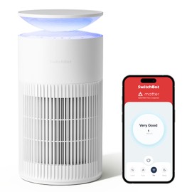SwitchBot Air Purifiers for Hoom Pets, H13 HEPA Pet Filter, 360° Large Air Intake for Pet Hair, Covers Up to 1800 ft², Pet-friendly Design, Washable Pre-Filter, Quiet Air Cleaner with Aromatherapy