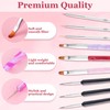 PAGOW 9pcs Nail Art Brushes Set, Liner Brush Design Pen
