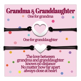 Temulnee Granddaughter Bracelets from Grandma Gifts for Grandmother Granddaughter Matching Bracelet Nana and Me Bracelets Set for 2 Women Mothers Day Gifts Jewelry Birthday Gift