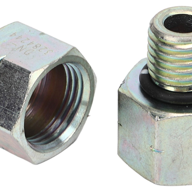 2 Pcs Turbo Oil Feed Line Connector Joint Turbine Supply