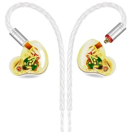 Vibes 202 Wired Earbuds - HiFi in Ear Monitor Headphones – Professional Noise-Isolating Ear Buds - Clear Sound, Deep Bass & Comfort-Fit IEM Earphones - MMCX to 3.5mm, Silver Plated Cord, Carrying Case