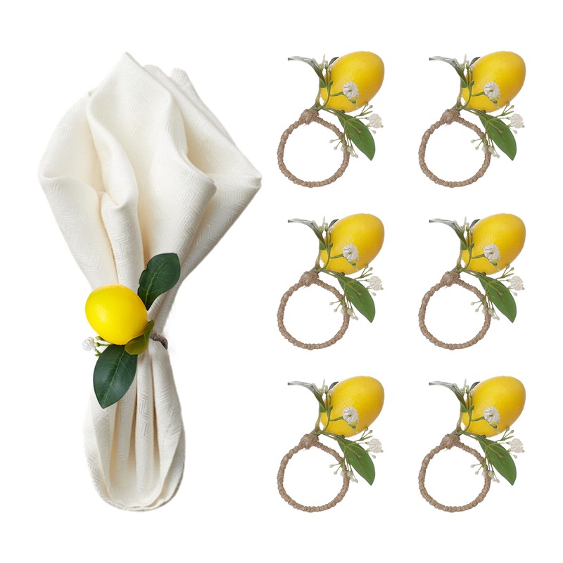 Simulation Lemon Napkin Ring Napkin Ring Holder Furniture Restaurant Table
