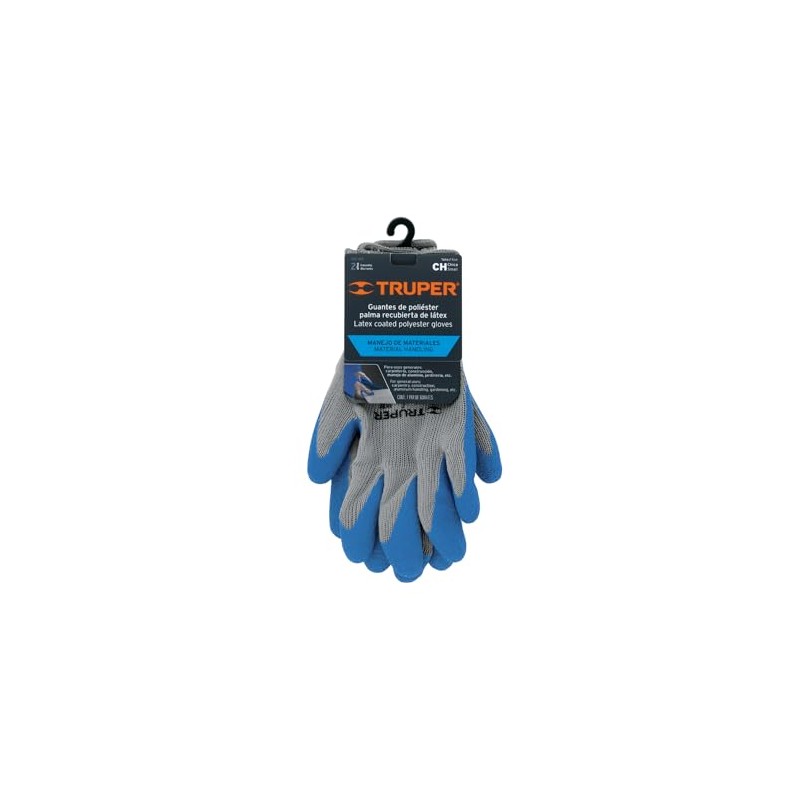 Truper GU-411, Guantes de poliéster recubiertos de látex, chicos