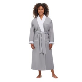 MONARCH Plush Lined Microfiber Bath Robe for Women or Men - Super Soft, Durable Luxury Spa, Resort & Hotel Bathrobe, Generously Sized (Unisex) Cypress