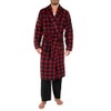 IZOD Men's Micro Sueded Robe, Red, One Size