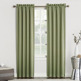 Sun Zero - Panel de cortina Easton Blackout con bolsillo para barra de bajo consumo, 40 x 84 pulgadas, verde salvia