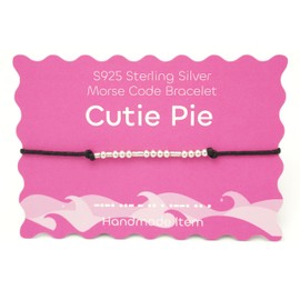 silwaver Sterling Silver Morse Code Bracelets for Women, Morse Code Inspirational Brithday Gift Bracelet for Friend Sister Memorial Day for Wifey, One Size, Sterling Silver, no gemstone