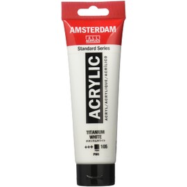 Talence 464840 Acrylic Paint, Amsterdam Acrylic Color, Titanium White, T1709-105, 4.2 fl oz (120 ml)