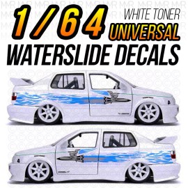 Hot Wheels 1/64 Scale JESSE JETTA Custom White Toner Universal WaterSlide Decal for Hot - OG Version