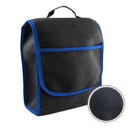 L & P Car Design Car Boot Bag Small Organiser Car Boot Bag Tool Bag Storage Bag with Velcro Fastener (Black Blue)