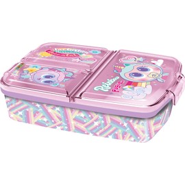 Various Lunch Box for Kids, Sandwich Box with 3 Compartments for Daycare, Kids Lunch Box with Dividers Made of BPA-Free Plastic, Great Gift for Kids (Ksimeritos)