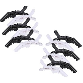 Hair Clips, Hairdresser Clips, Combi Clip, Hairdresser Section Clips, Crocodile Made of Plastic, Professional Styling Hair Clips for Women, Hair Clips, Hairdresser, Pack of 12, Plastic Hair Clip