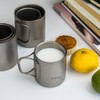 SPORTARC Portable Camping Water Cup Titanium Cup Double Wall Titanium