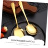 CIYODO 2pcs Male Spoon Gold Utensils Big Spoon Restaurant Serving