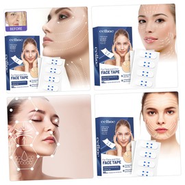FOMIYES Wrinkle Tape for Face 60pcs Facial Tape Invisible Neck Tape Lifting Invisible Face Lifter Tape