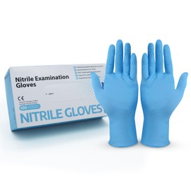 Hygiene100 Disposable Gloves, Light Blue, Nitrile Gloves, L, Disposable Gloves with 100 Pieces/Box, Powder-Free, Latex-Free Rubber Gloves, Disposable Gloves Available in S, M, L & XL