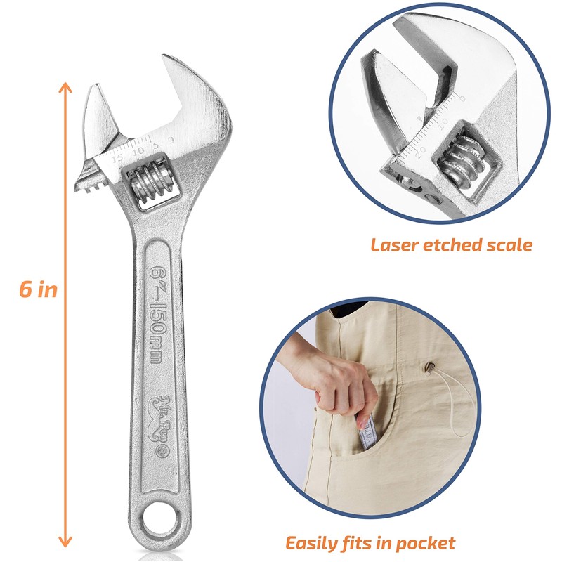 Mr. Pen- Small Wrench, Wrench, Adjustable Wrench, 6 Inch, Adjustable