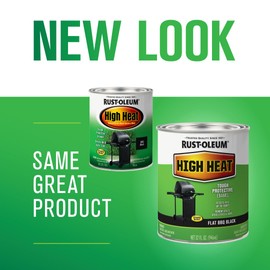 Rust-Oleum 7778502 High Brush On Paint Heat Protective Enamel, 32 Fl Oz (Pack of 1), Bar-B-Que Black