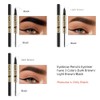 Multifunktion Mascara/Wimperntusche mit Augenbrauenstift Eyeliner, Schwarze Mini-Bürste für untere Wimpern,