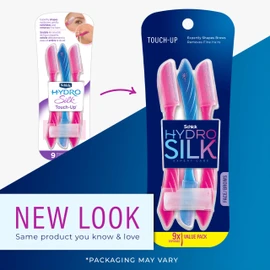 Schick Hydro Silk Touch-Up Dermaplaning Tool with Precision Eyebrow Cover, 9ct | Dermaplane Razor, Face Razors for Women, Peach Fuzz Remover | Beauty Stocking Stuffer