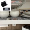 1-1/2" Cabinet Magnetic Catch 4Pcs Black, 0.08 inch Thin L-Shaped