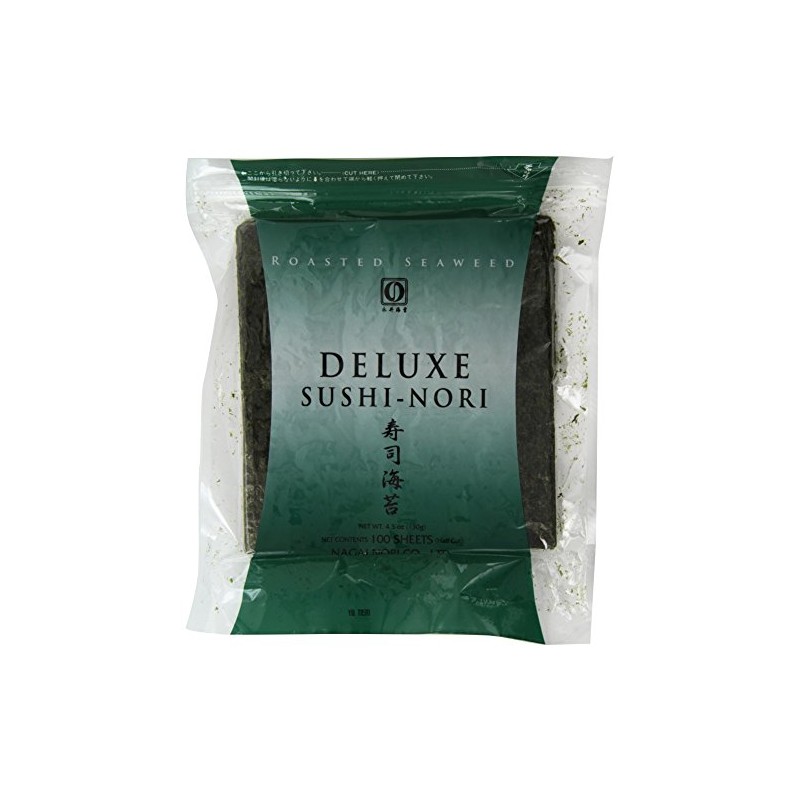 Nagai Deluxe Sushi Nori, Half Sheets, 100 Count