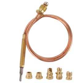 Thermocouple Replacement, Gas Stove Thermocouple Fireplace Replacement Parts Kit Adaptors Universal for Gas Furnaces Boilers Water Heaters, Rapid Response