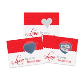 My Scratch Offs - 25 Pack Just For You DIY Valentine Scratch Off Cards with Heart Stickers, 3x4 Inch Love Notes & Coupons for Him, Romantic Gifts for Boyfriend, Girlfriend & Spouse