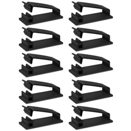 prendre Cable Holder 10 Pcs Cable Clips Double Sided Tape Wire Desk PC Storage Organization Cord Fixing Hook Stopper Wire Management (Black) PR-CODEHOL04-BK