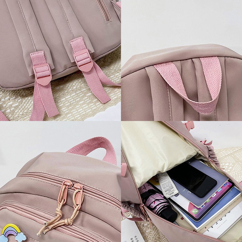Kawaii Backpack Large Capacity Cute Bear Accessories Backpack for School