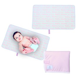 Portable Diaper Changing Pad - Baby Essential - Baby - Foldable Baby Changing Mat - Travel Changing Mat - Changing Pad Cover (Pink)