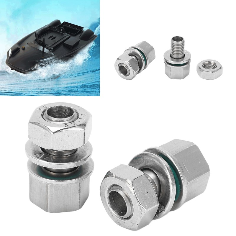 2Pcs Cable Connectors Waterproof Stainless Steel Cord Head Adapters for