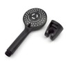 Black Round Handheld Shower Head with Holder – 3 Settings