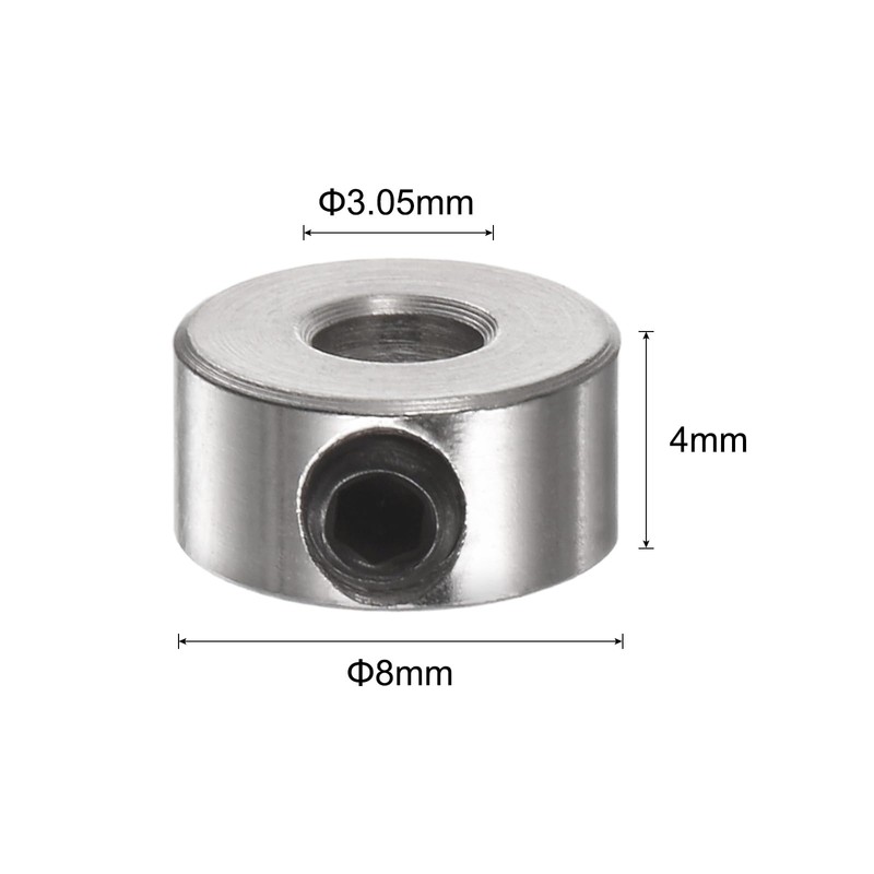 sourcing map Set of 10 Screw Collars 3.05mm Bore Wave
