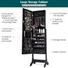 Giantex Lockable Standing Jewelry Armoire with Full Length Mirror, Large