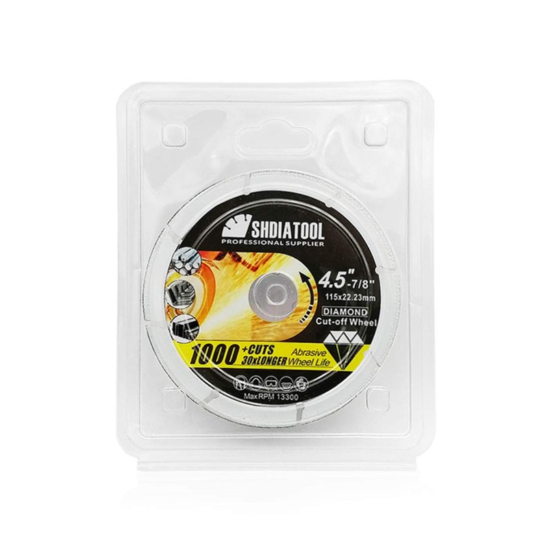 SHDIATOOL 4.5"/115mm Diamond Abrasive Cut-Off Wheel for Metal