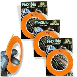 LiME LiNE Vinyl Masking Tape for Pinstriping - Combo Pack [ 1/4" 1/8" 1/16" ]