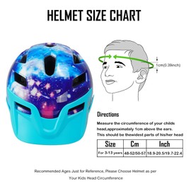 Exclusky Kids Bike Helmet Adjustable and Multi-Sport Boys Girls Helmet Ages 5-14