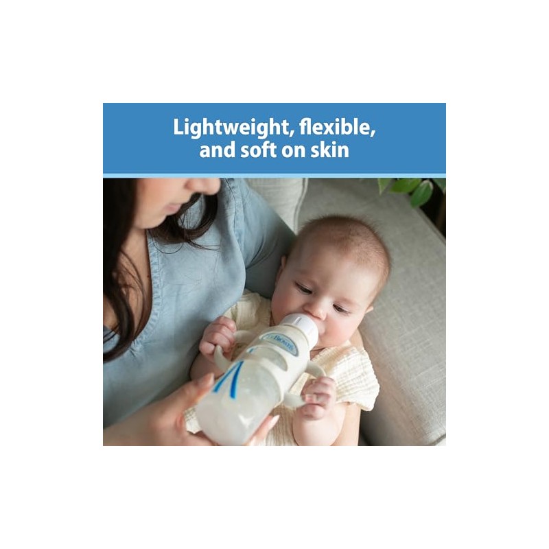 Dr. Brown's Narrow Baby Bottle Handles, 100% Silicone, Easy Grip