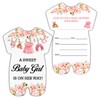 RNYJJ Girl Baby Shower Invitations, Pink Floral Baby Clothes Baby