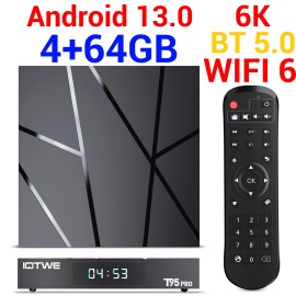 IOTWE Smart Android 13 TV Box 128 GB 4 GB 6K 8K 5G WiFi Bluetooth Media Stream Player - 4 GB+64 GB-Android13 6K