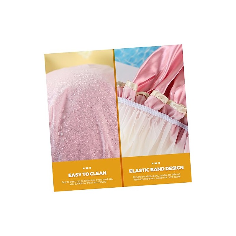 3piezas Gorro Ducha Reutilizable Mujer Ligero Baño Maquillaje Spa