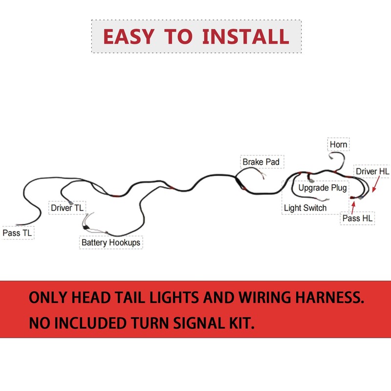Shu-Ran Golf Cart LED Head Tail Light Kits for EZGO