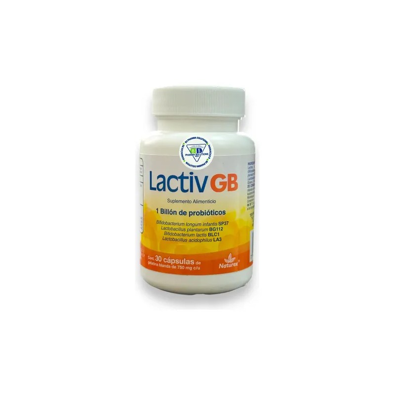 Lactiv Gb 1 Billón De Probióticos C/30 Cáps Naturex