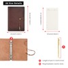 Wonderpool Leather A6 Diary Notebook Ring Binder with Pen -