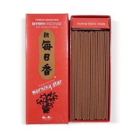 MORNING STAR Myrrh Incense Sticks 200 Sticks + Holder + Free Lucky Doll
